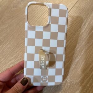 Loopy Case Beige Checkered Phone Cover